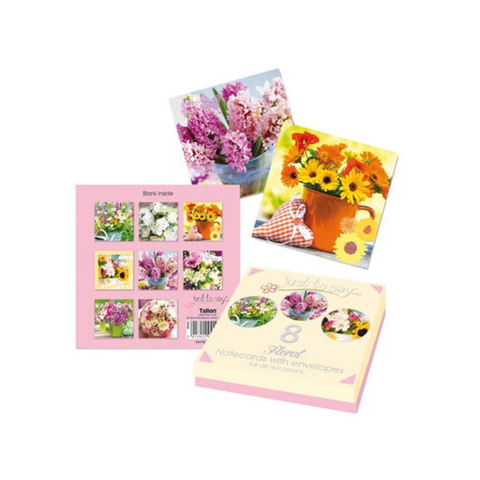 Box of 10 Floral Note Cards With Envelopes For All Occasions