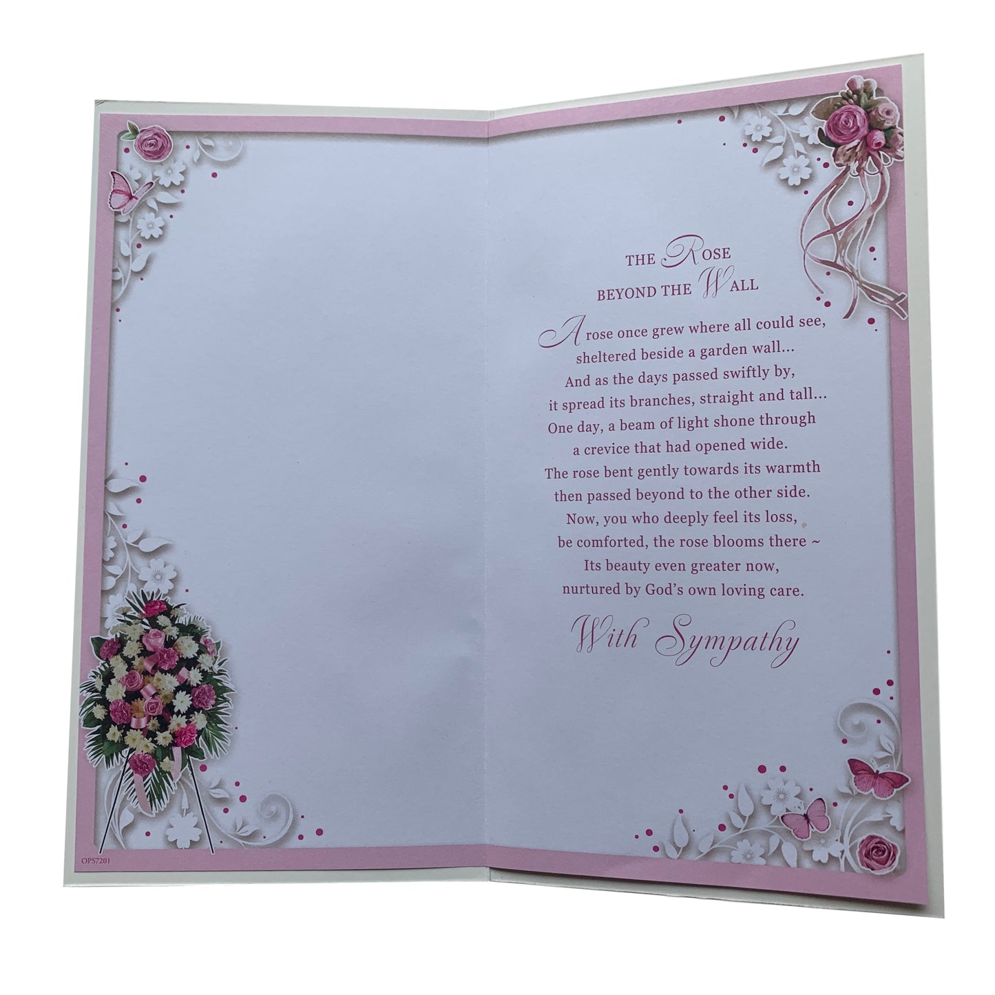 From All of Us Embossed Flowers Design Sympathy Opacity Card