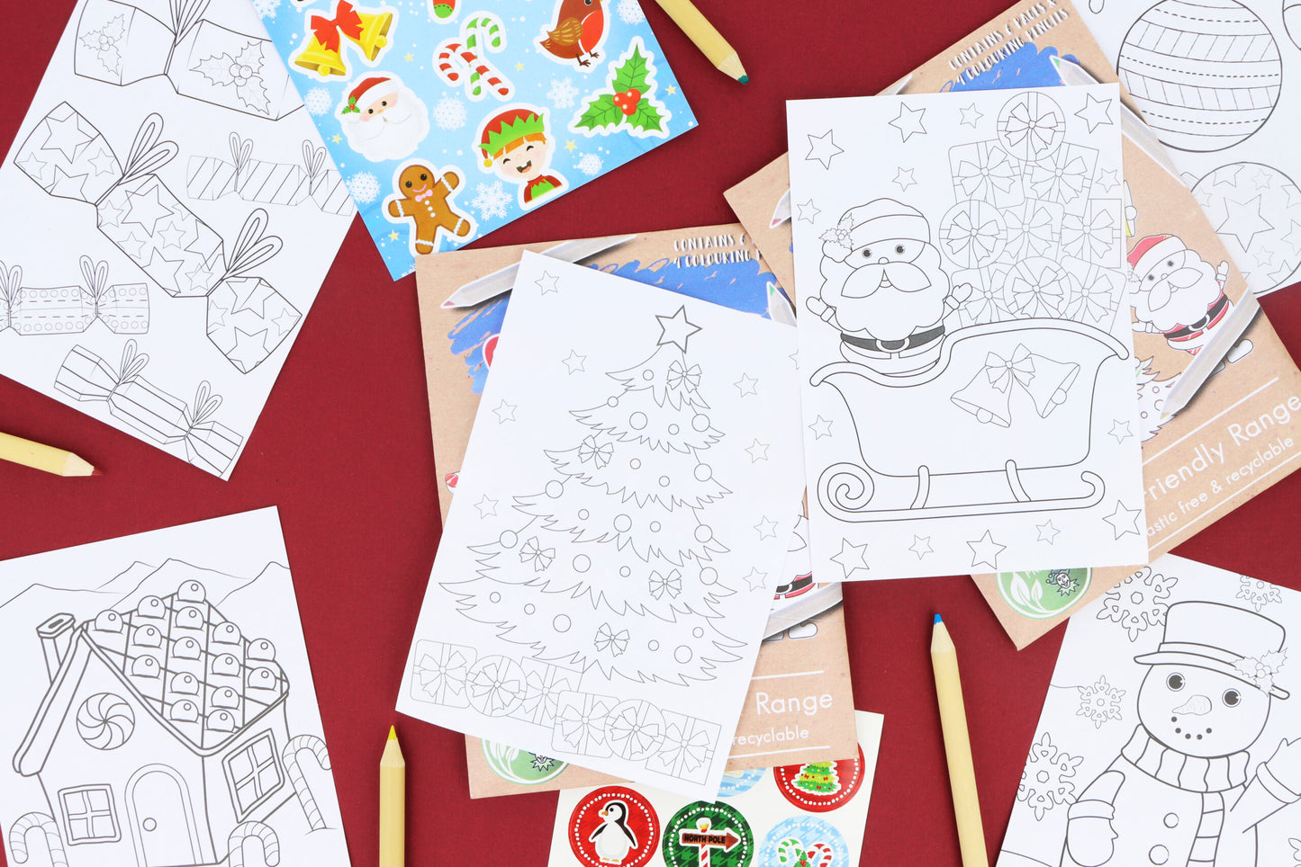 Eco-Friendly Mini Christmas Colouring Set