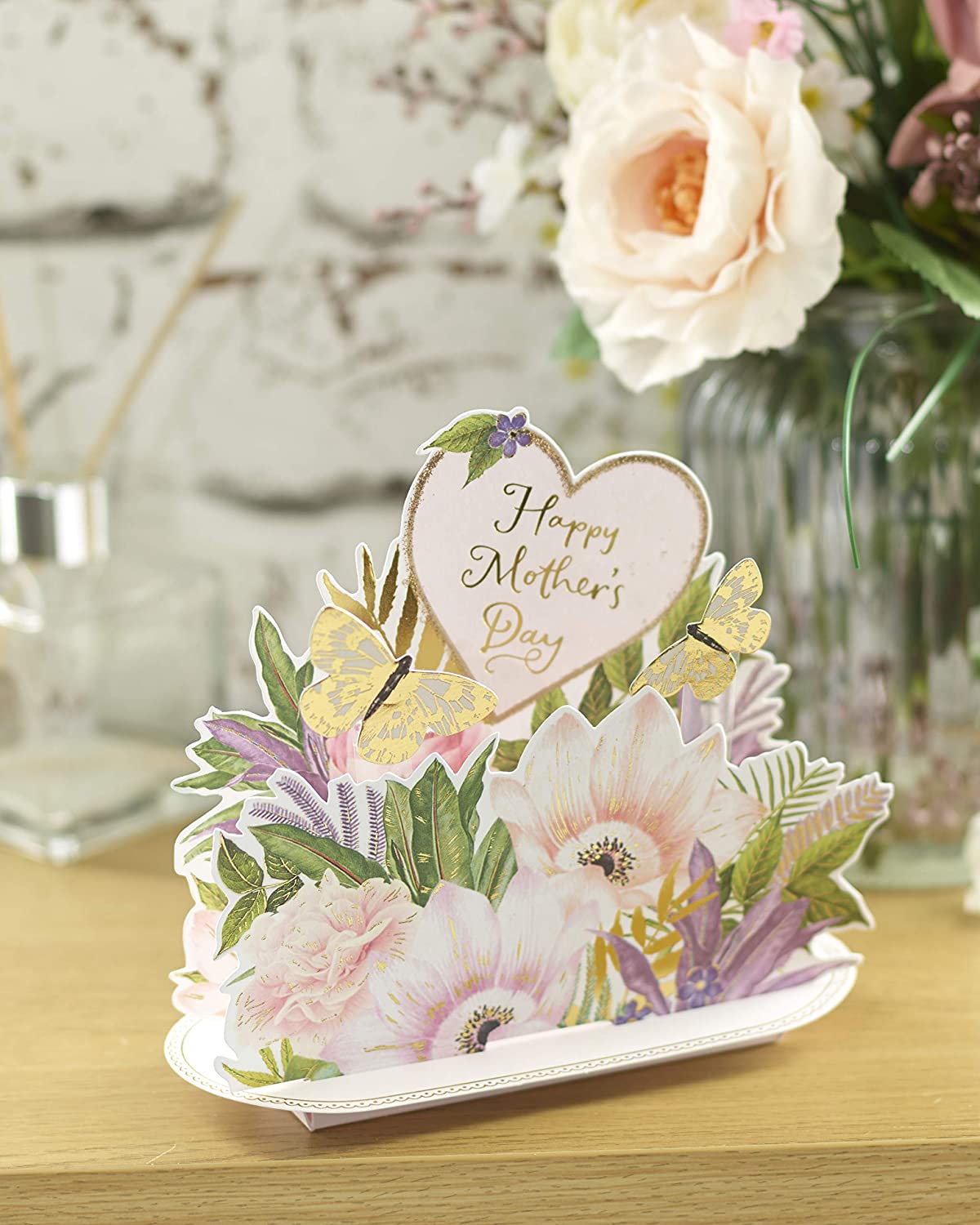 Special Mother's Day Card Pop Out 3D with Butterflies