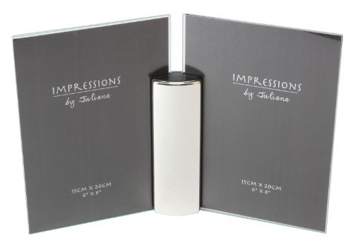 Impressions Silverplated Aperture Frame with Central Baton 2 x 6"x8"