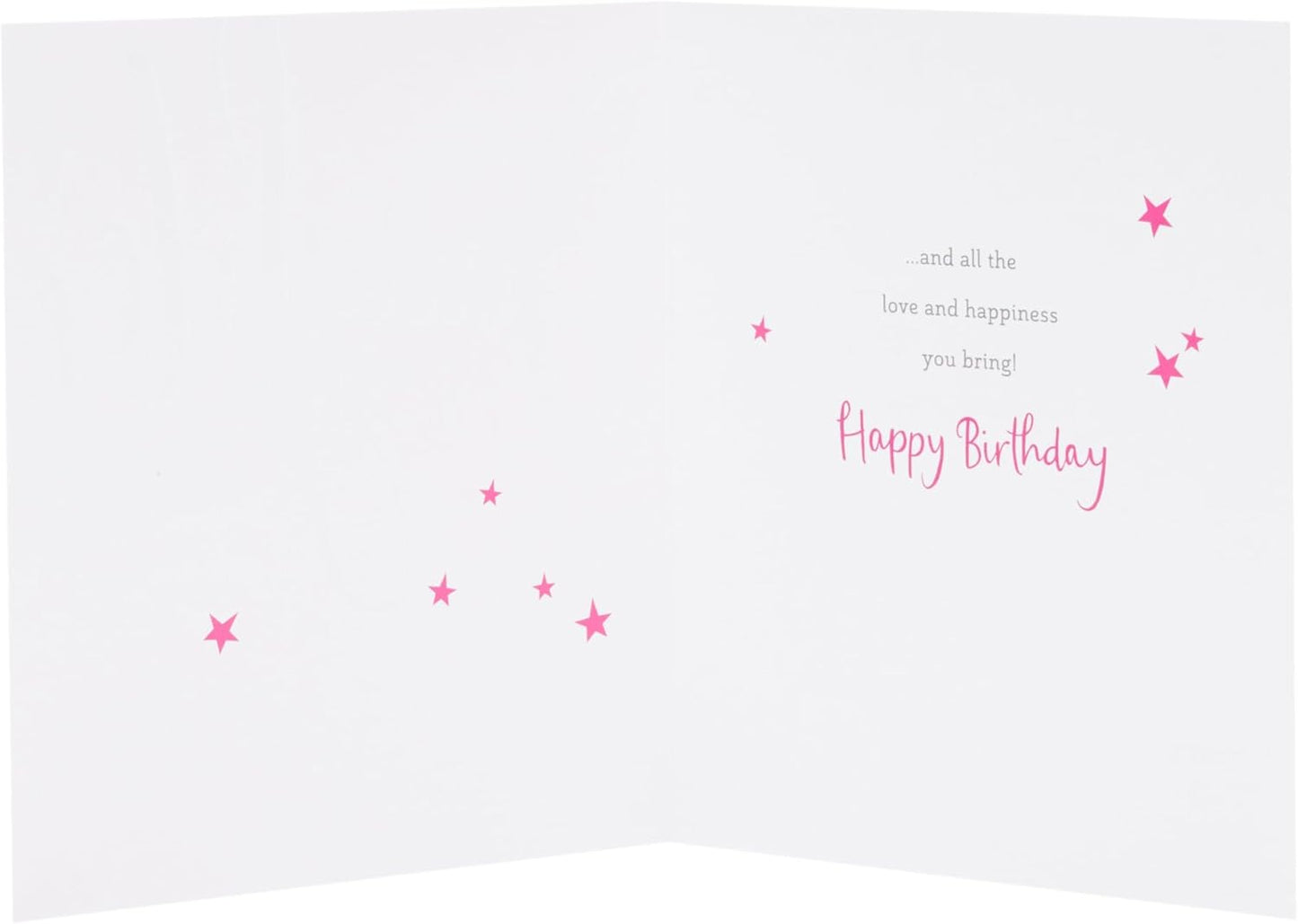 Pink & Gold Design Daughter Birthday Card