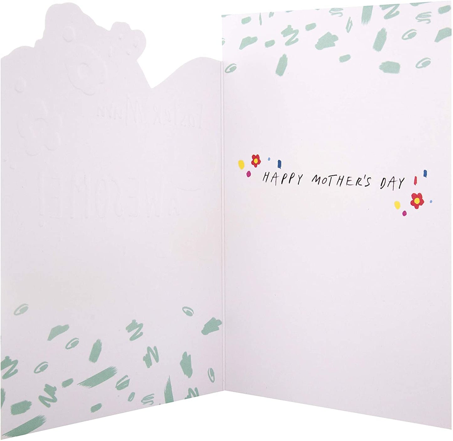For Foster Mum Embossed Text Design Mother's Day Card 