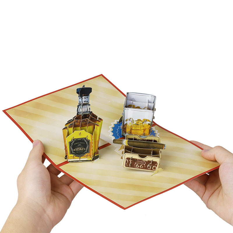 Aged to Perfection 3D Whiskey Pop Up Birthday Card