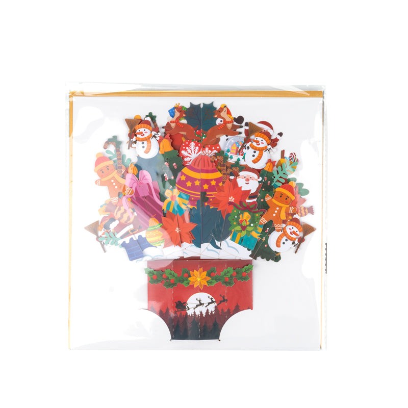 Joyful Gathering Merry & Bright 3D Pop Up Christmas Card