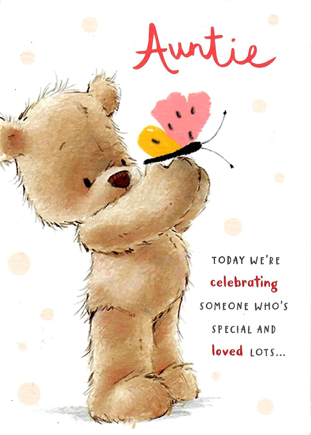 Nutmeg Auntie Cute Birthday Card 