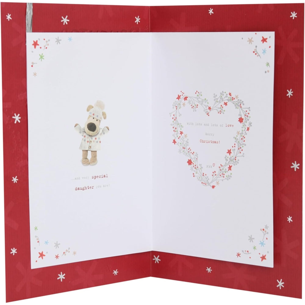 Boofle In Heart Wreath Daughter Christmas Card