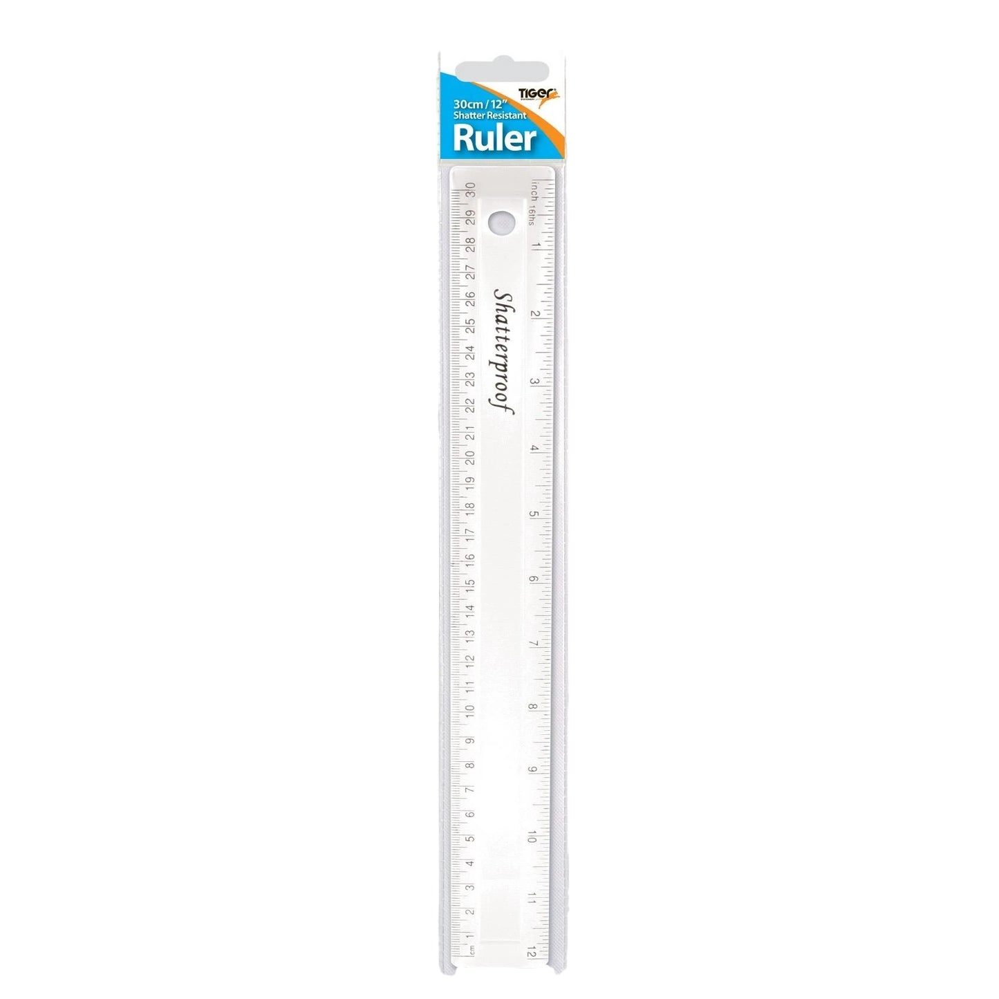 30cm Shatter Resistant Ruler - Clear