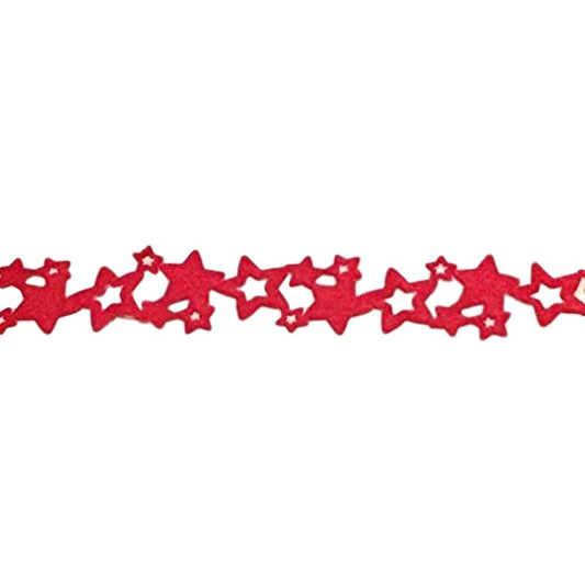 Red Christmas Stars Seasonal Table Runner