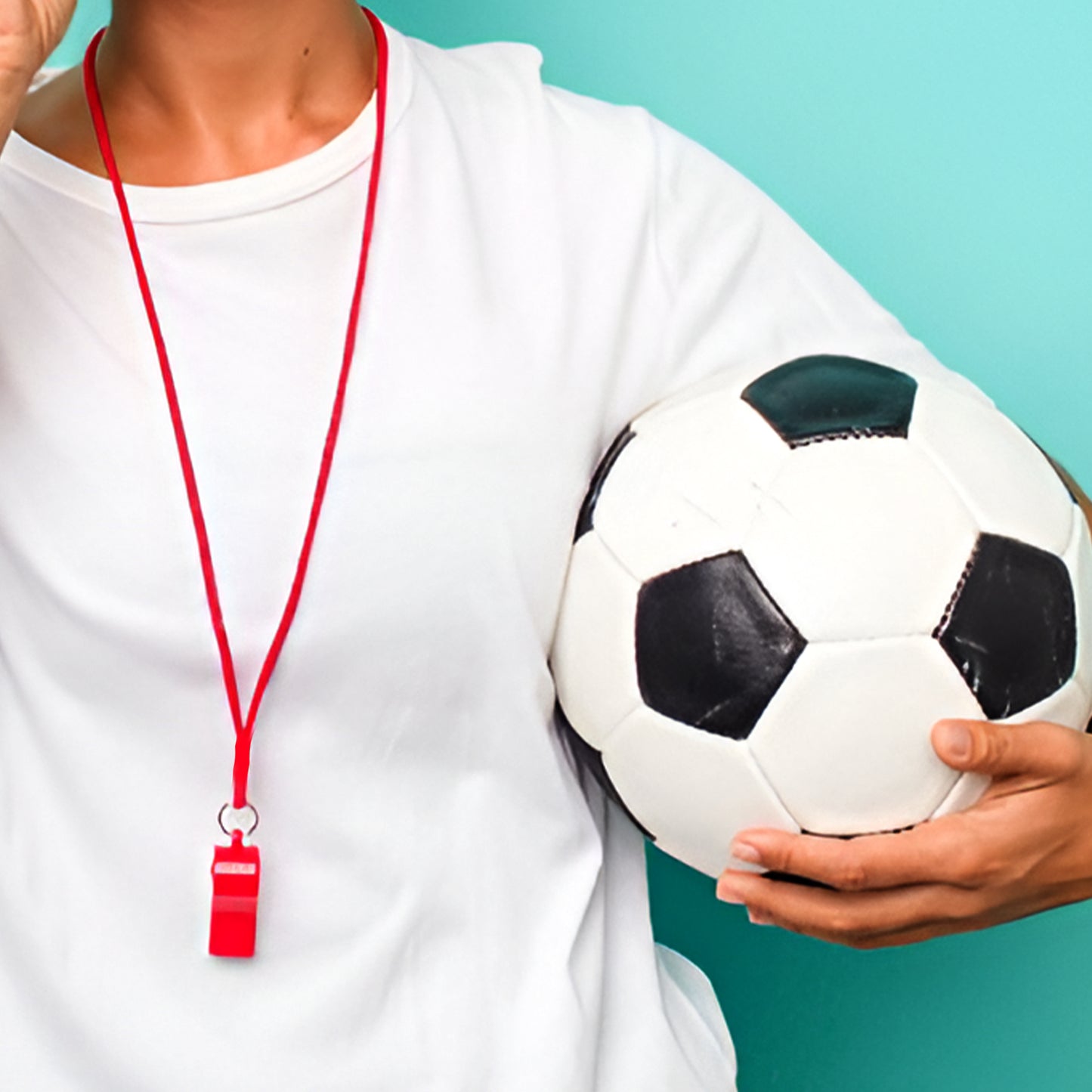 Pack of 15 Yellow Plastic Whistles with Lanyard Neck Cord