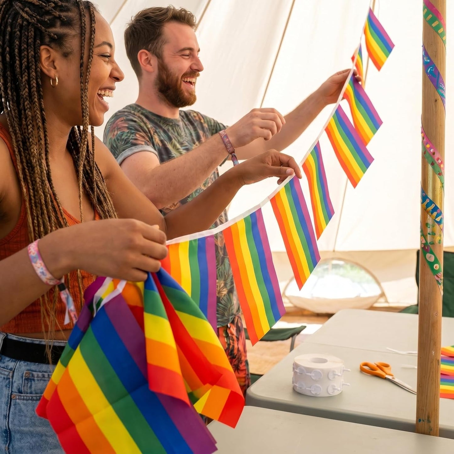 7m Gay Pride LGBTQ+ Rainbow Flag Bunting