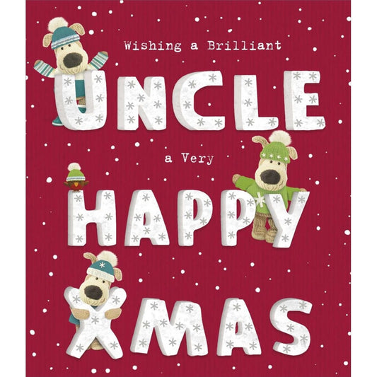 Boofle On Lettering Uncle Christmas Card