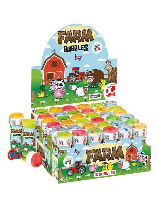 Pack of 36 Farm Animal Bubble Tubs With Wand 60ml