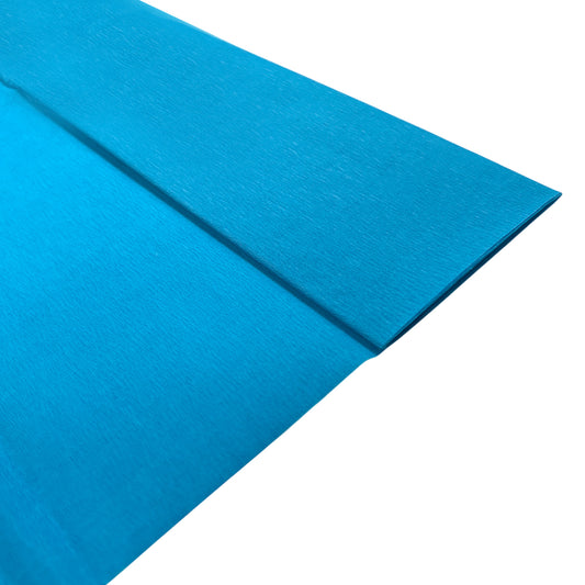 Blue Crepe Paper Sheet 50cm x 2m 17GSM 35% Stretch Craft Paper