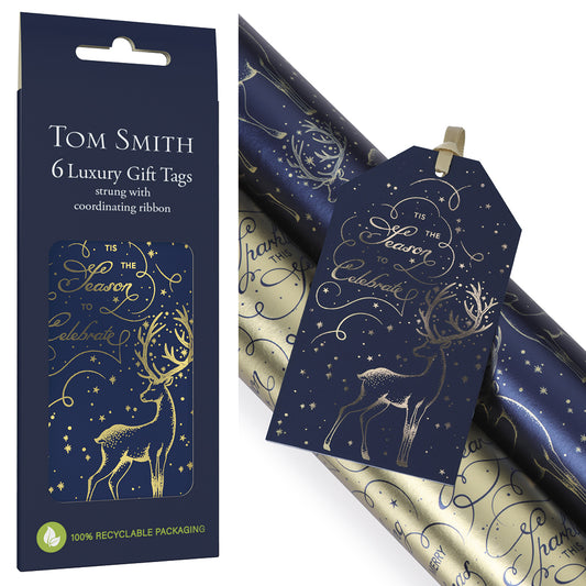 Pack of 6 Celebrations Luxury Christmas Gift Tags