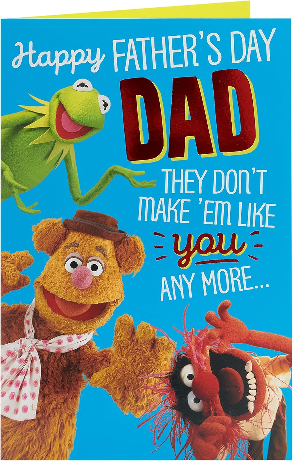 Disney The Muppets and Kermit Design Dad Father's Day Card