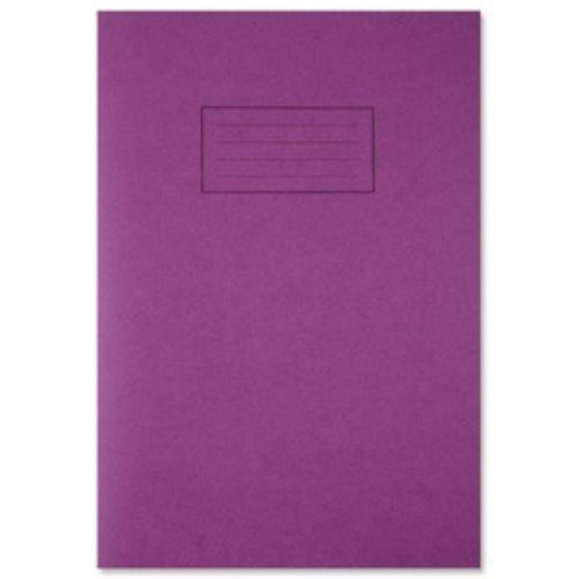 Purple A4 Ruled and Margin 80 Pages Exercise Book 