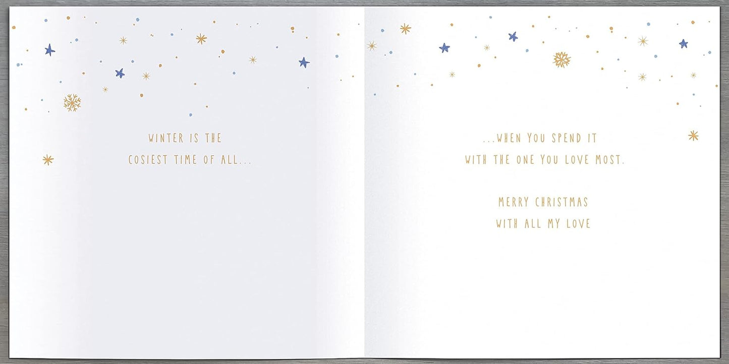 The One I Love 3D Cut Out Foiled Embellished Christmas Card