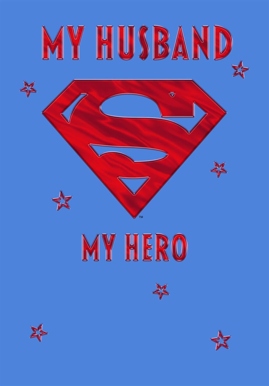 Superman Themed Hero Design Husband Birthday Card