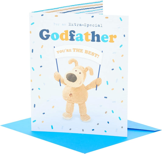 Boofle with Banner Godfather Father's Day Card
