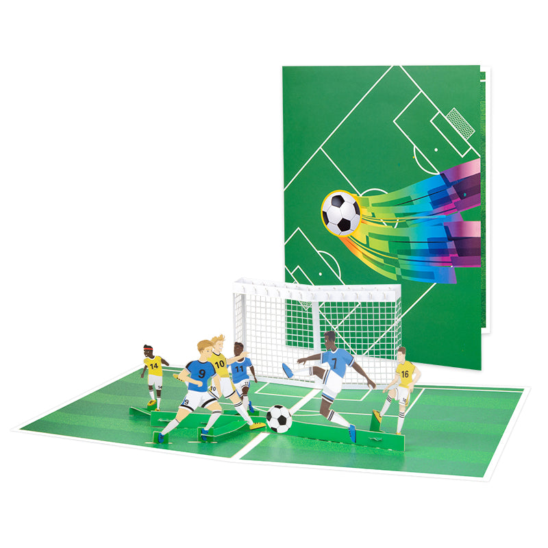 Goal Time 3D Soccer Pop Up Greeting Card