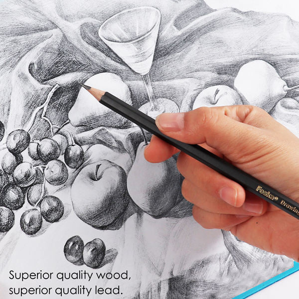 Pack of 12 Professional Quality Sketch Drawing 2H Pencils