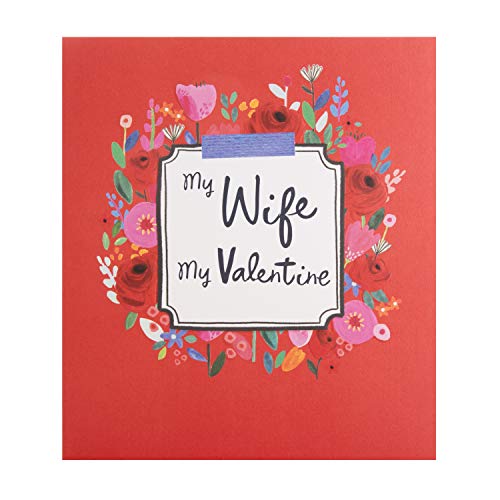 For Wife Floral Red Valentine's Day Card 'With Love'