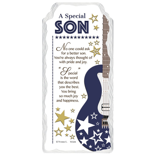 A Special Son Sentimental Handcrafted Ceramic Plaque