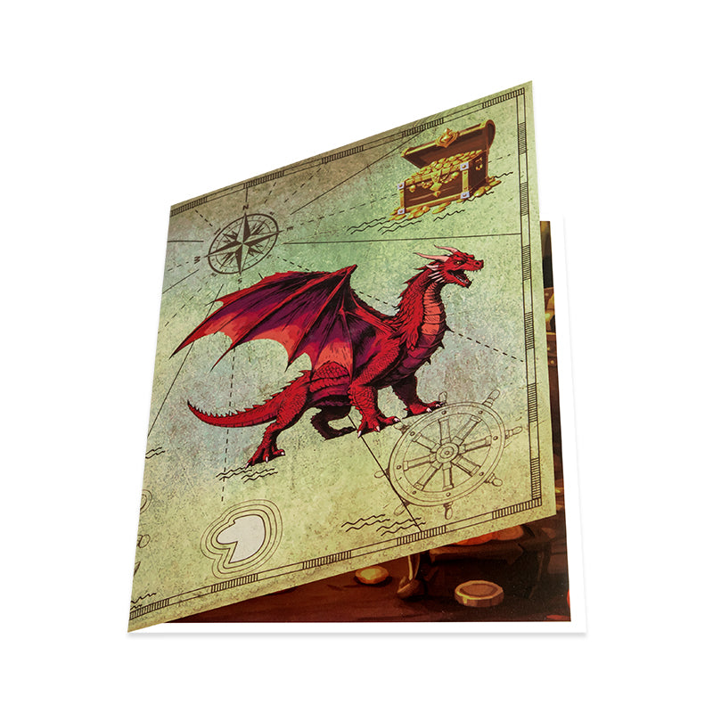 Fiery Red Dragon Fantasy 3D Pop Up Greeting Card - Birthday Event Holiday