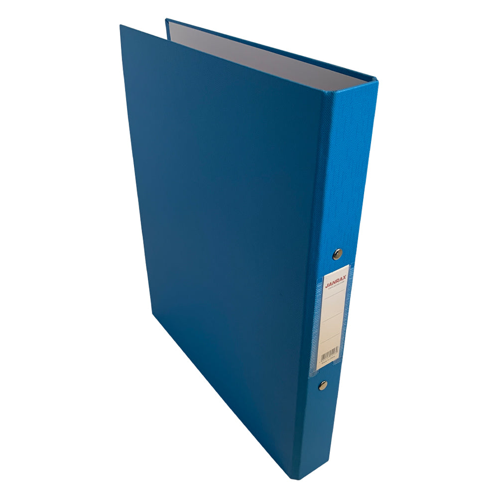 Pack of 3 A4 Light Blue Paper Over Board Ring Binders by Janrax