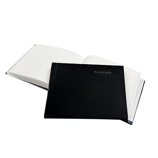 100 Pages Black Autograph Book – School Leavers Signature, End of Term Memory Book