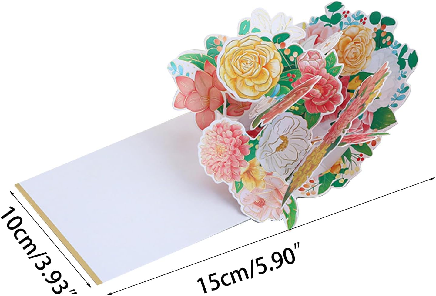 Half‑Masked Floral Bloom 3D Pop Up Greeting Card