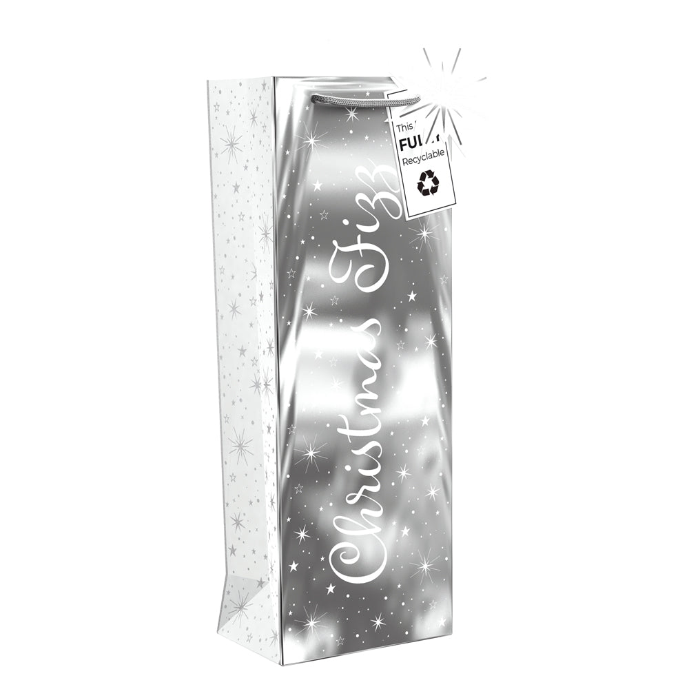 Pack of 12 Christmas Fizz Bottle Christmas Gift Bags