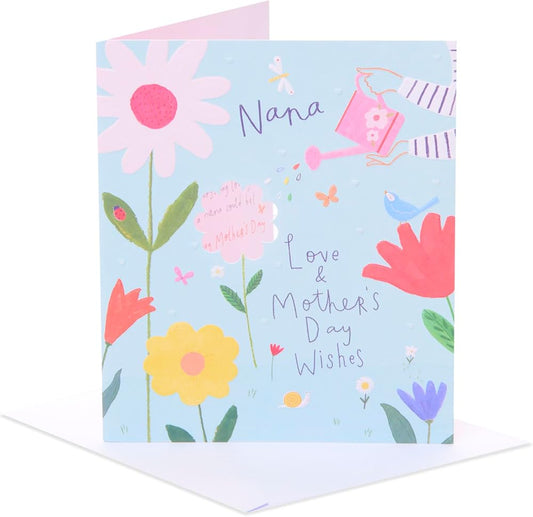 Flowers & Watering Can Design Nana Mother's Day Card
