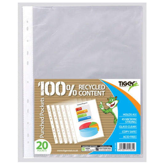 Pack of 20 A5 Punched Pockets