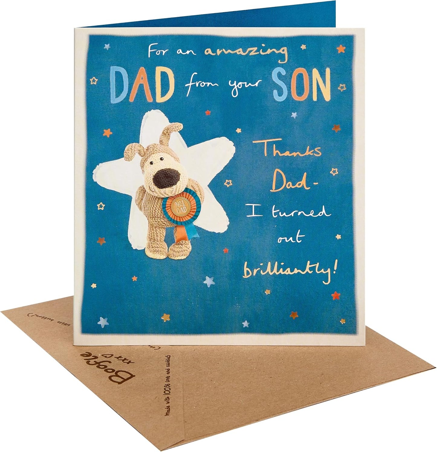Boofle No1 Badge Design From Son Dad Birthday Card