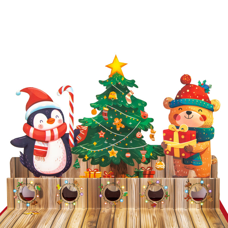 Festive Friends Money Gift 3D Pop Up Christmas Card