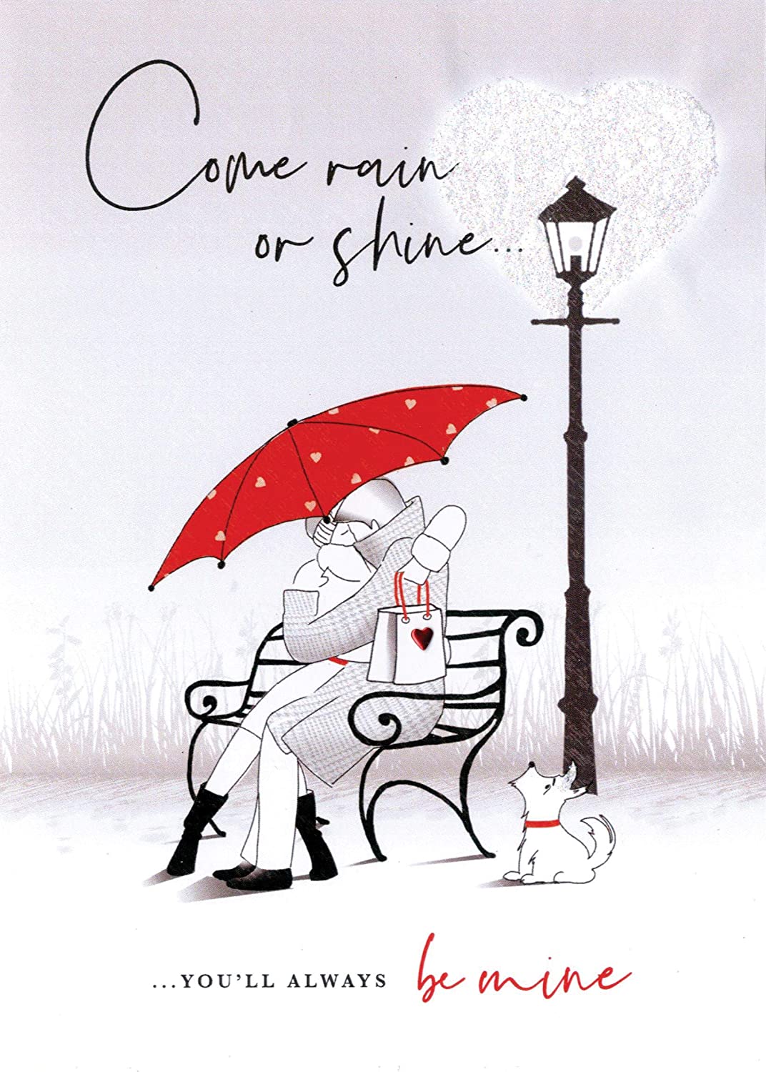 Come Rain Or Shine Fly Me to The Moon Range Valentine's Day Card  
