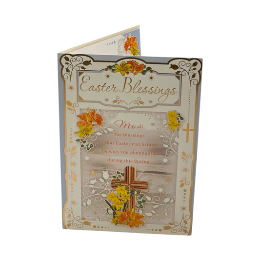 Easter Blessings Traditional Religious Greeting Card