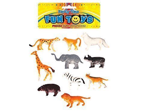 10 Assorted Mini Jungle Animal Figures