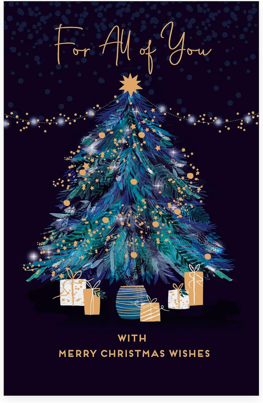 Tree and Presents Design For All Of You Christmas Card