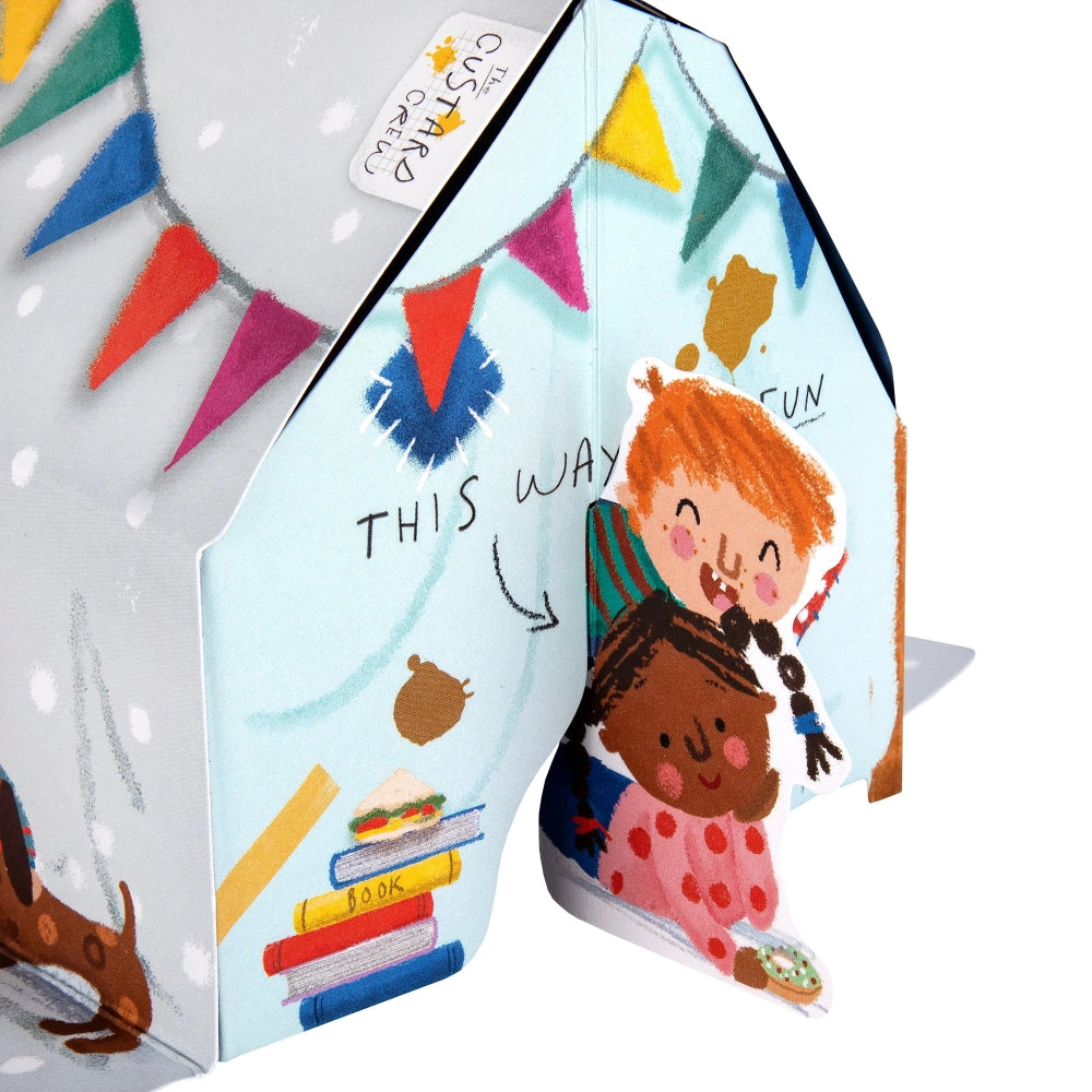 3D & Pop Up Children's Blanket Fort Design Kids Birthday Card