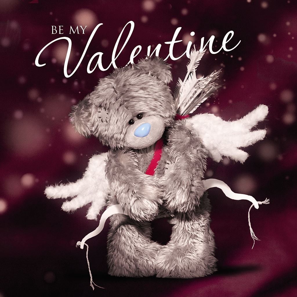 3D Me to You Be My Valentine Cupid Bear Valentines Day Card