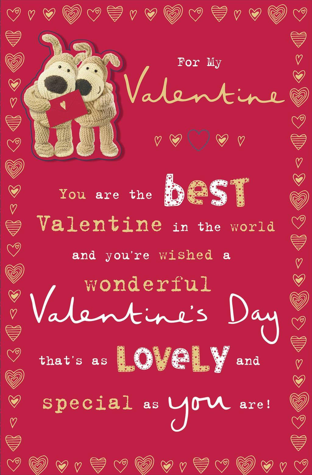 For My Valentine Romantic Couple Boofle Valentine's Day Card 