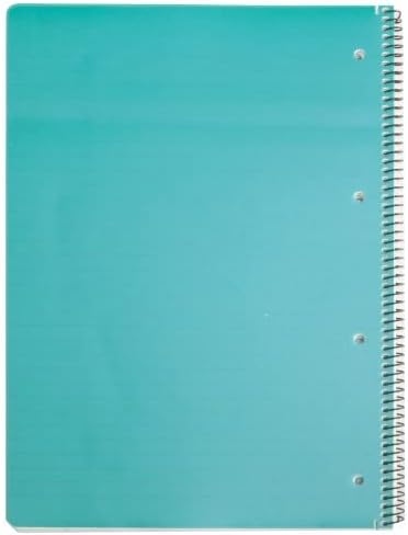 Pack of 5 A4 160 Pages Blue Spiral Bound Polypropylene Notebooks
