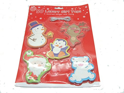Pack Of 50 Luxury Christmas Gift Tags