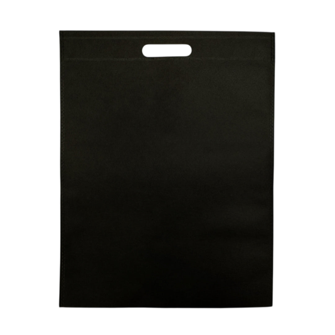 Pack of 25 Black Coloured 50x40cm Non-Woven Patch Handle Bags