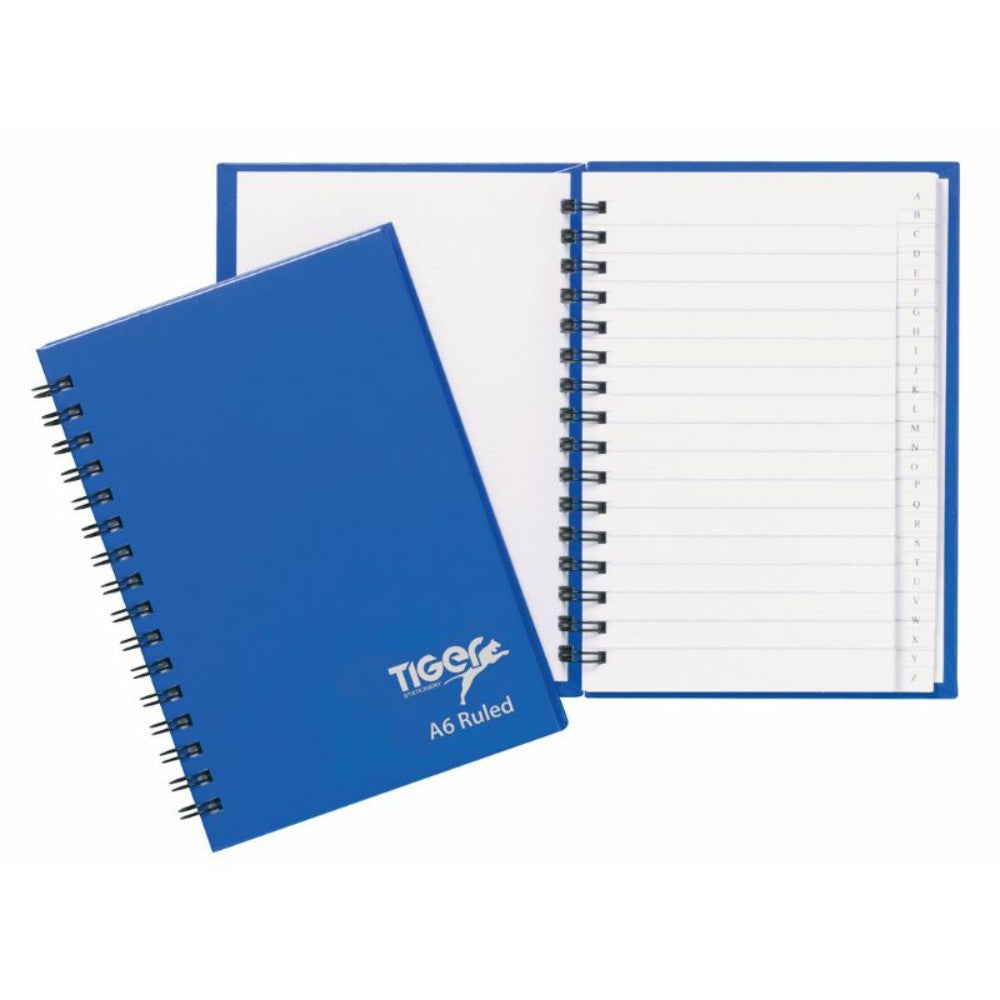 Pack of 10 A6 Twinwire 72 Sheet Index Notebooks