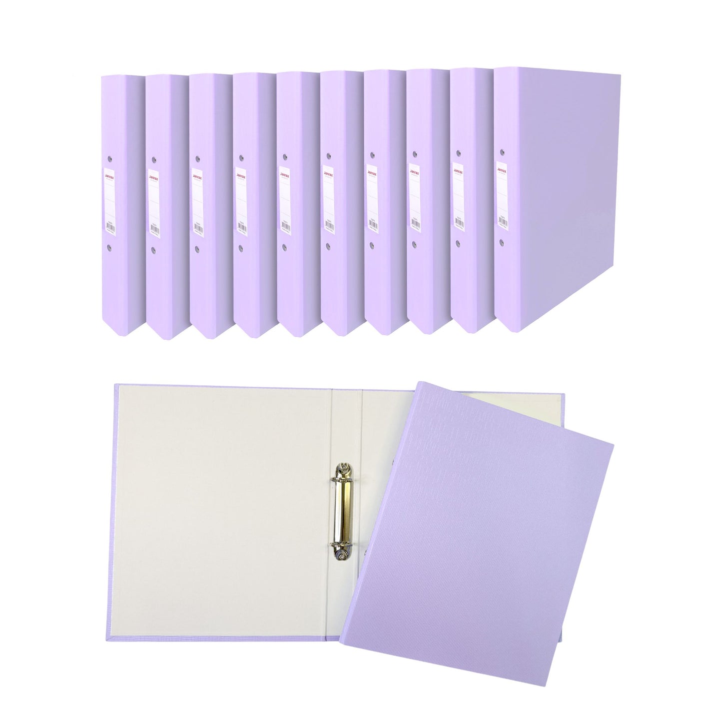 Pack of 20 A4 Pastel Purple Paper Over Board Ring Binder by Janrax