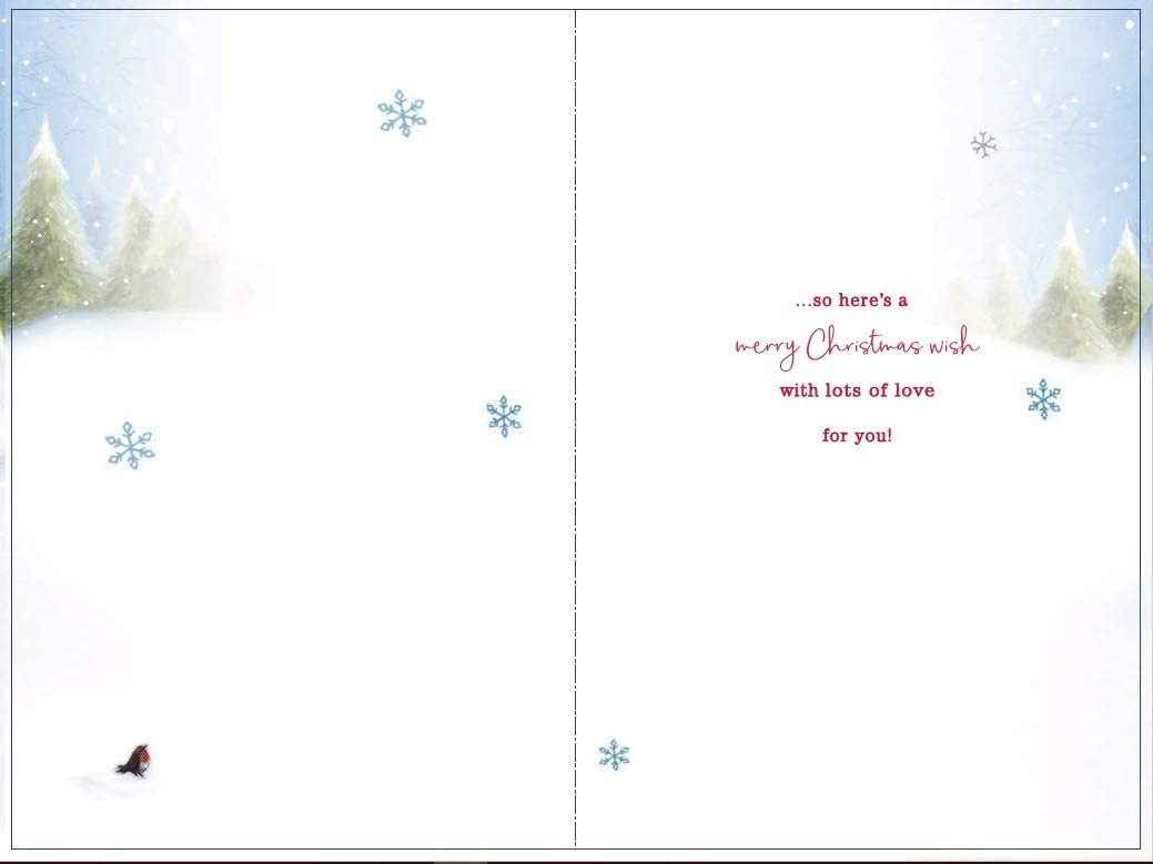 Grandpa Christmas Card Santa and Snowman 